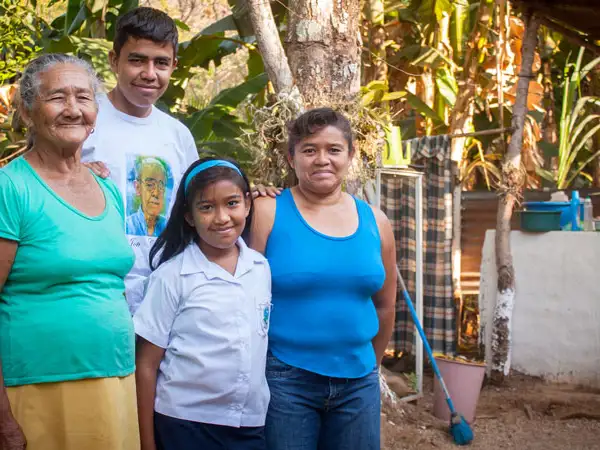 Latin America - El Salvador - Karen family photocard_Geography education pack