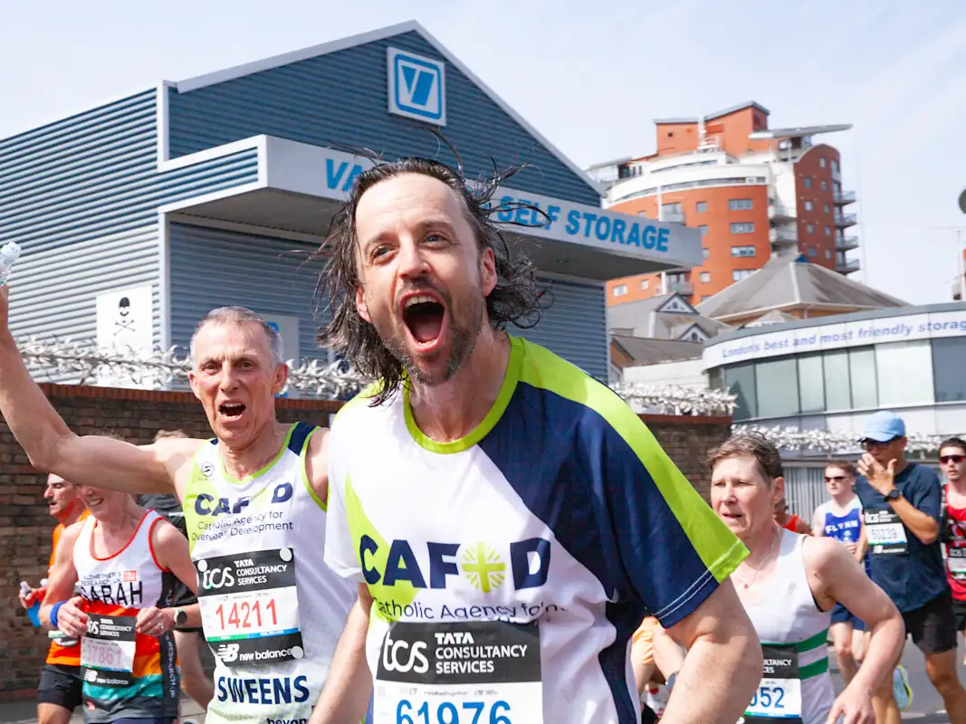 Mark and Peter at the London Marathon 2026