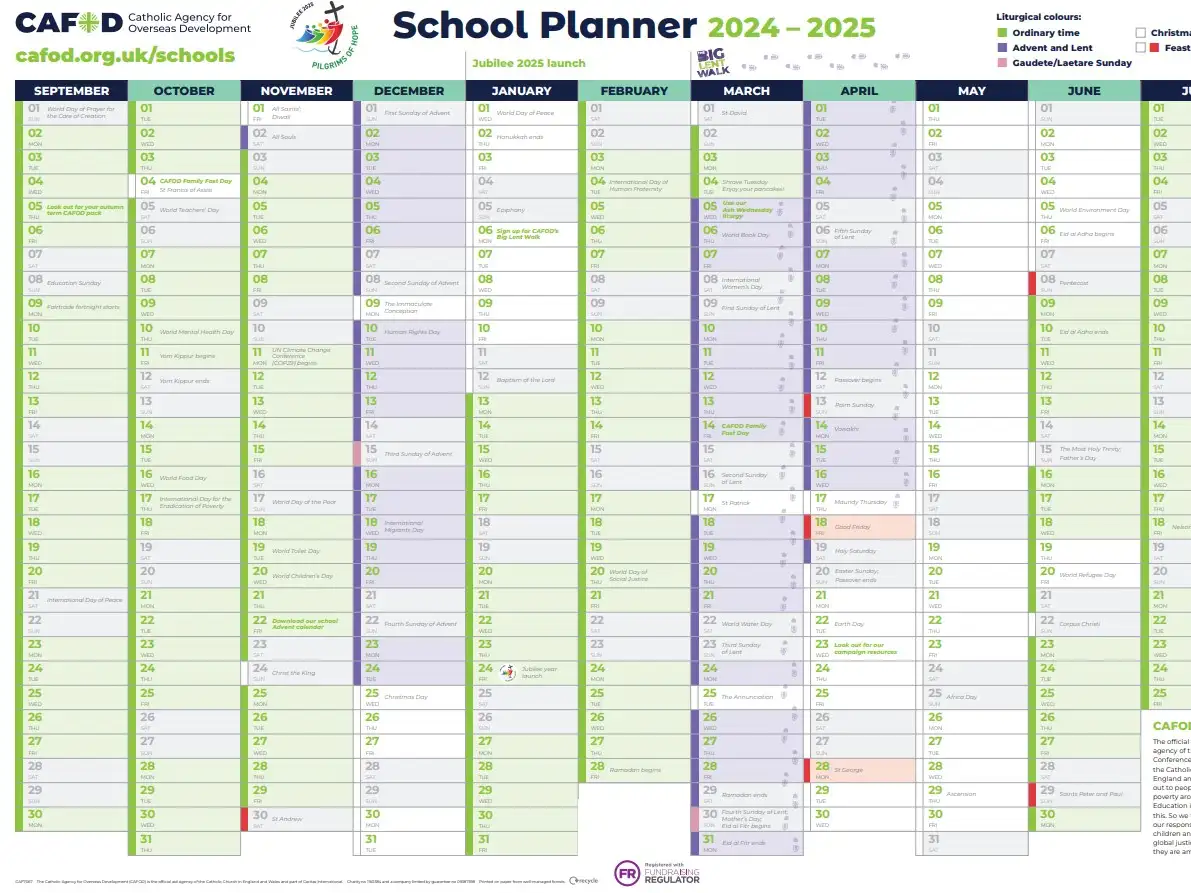 Key dates for school planning