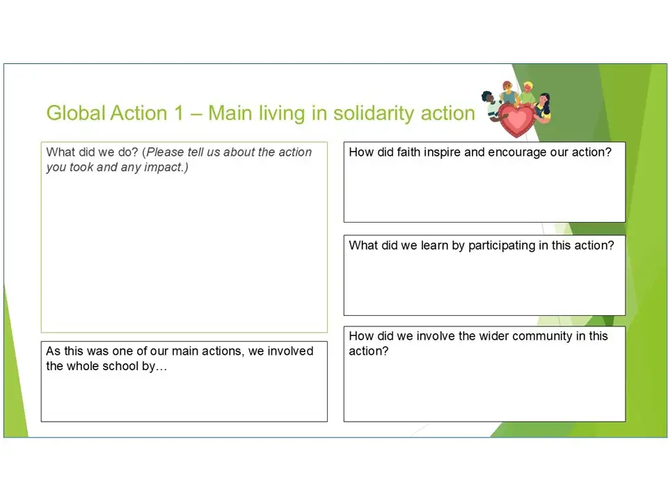 LiveSimply award PowerPoint of evidence template