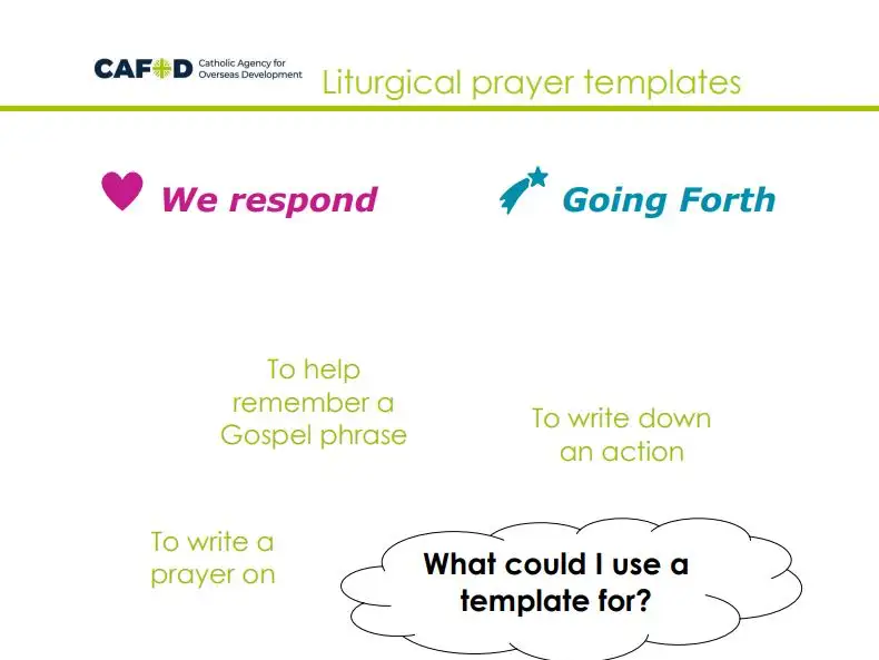 Templates for Celebration of the word