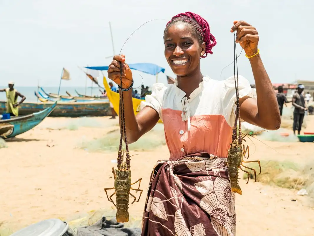 Fishing families in Liberia
