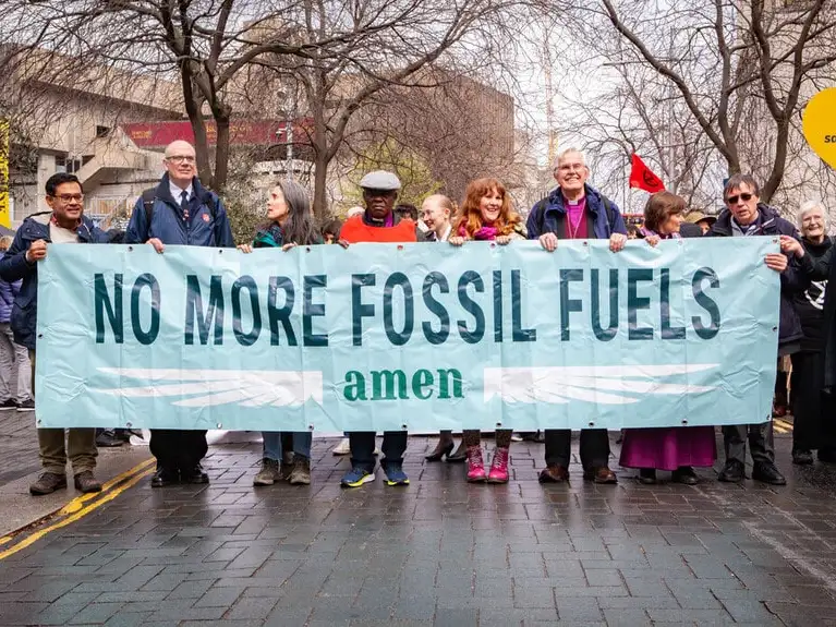 UK - Southwark - Climate - No faith in fossil fuels march 2023