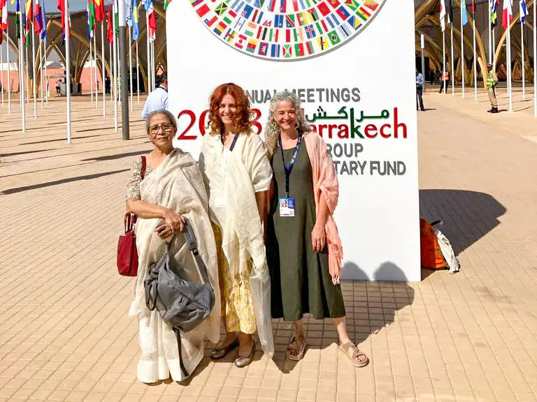 Andrea, Ruth and Farida at the World Bank meetings in Morocco