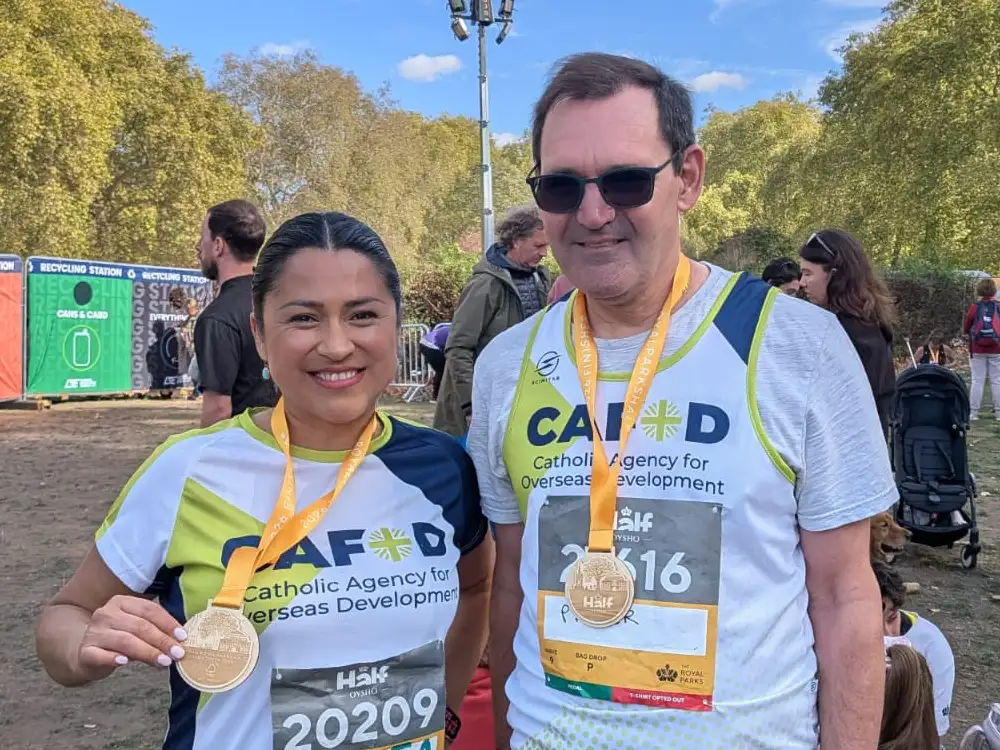 Andrea and Peter at the Royal Parks Half Marathon