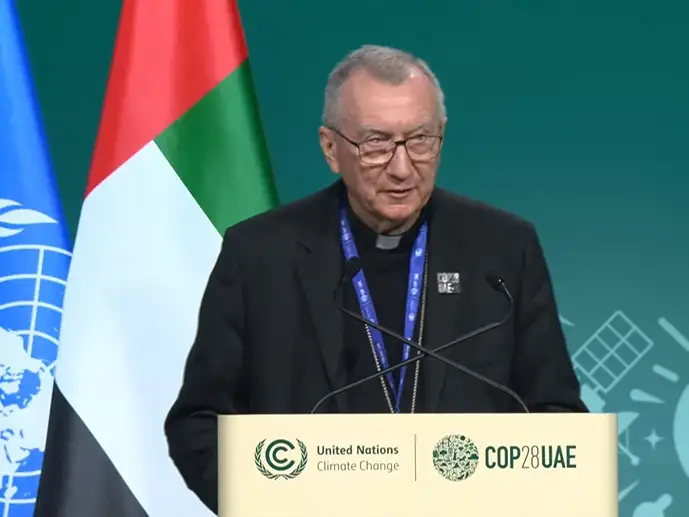 Asia - UAE - COP28 - Cardinal Parolin reads Pope Francis message - 20231202