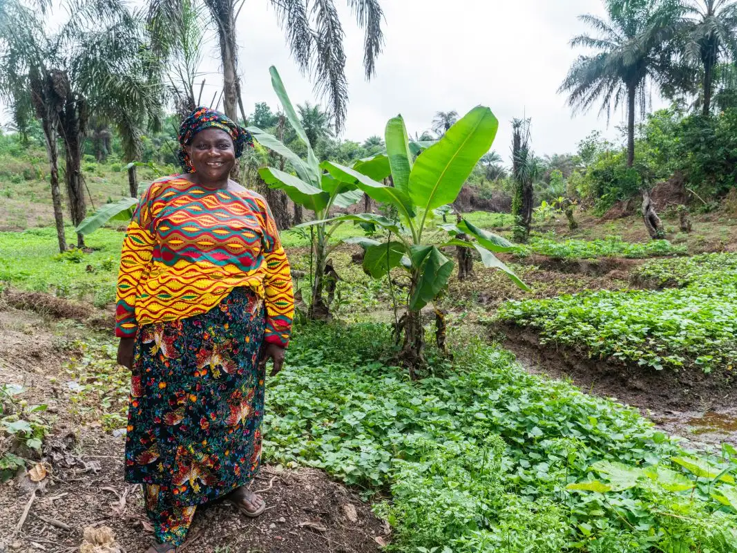 Urban farmer in Liberia