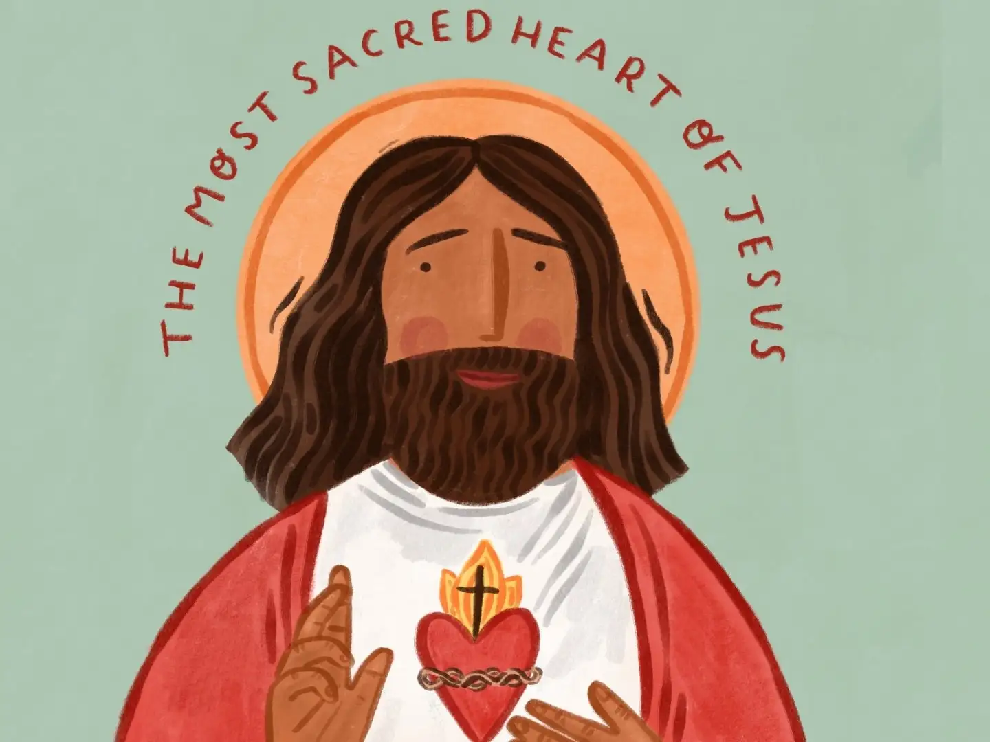 Sacred Heart of Jesus illustration