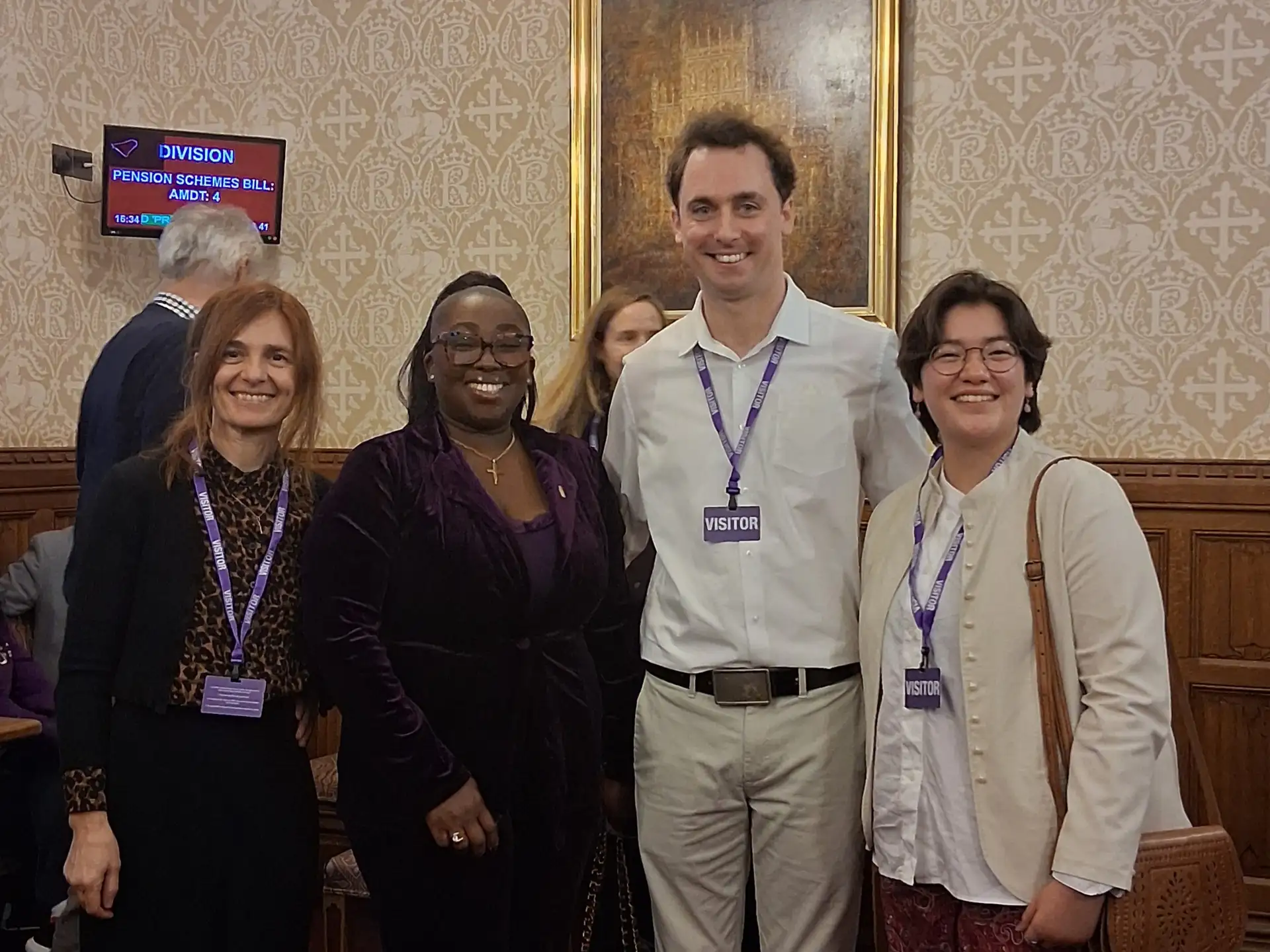 Volunteers (Nana, Edward and Liz) at the Lords