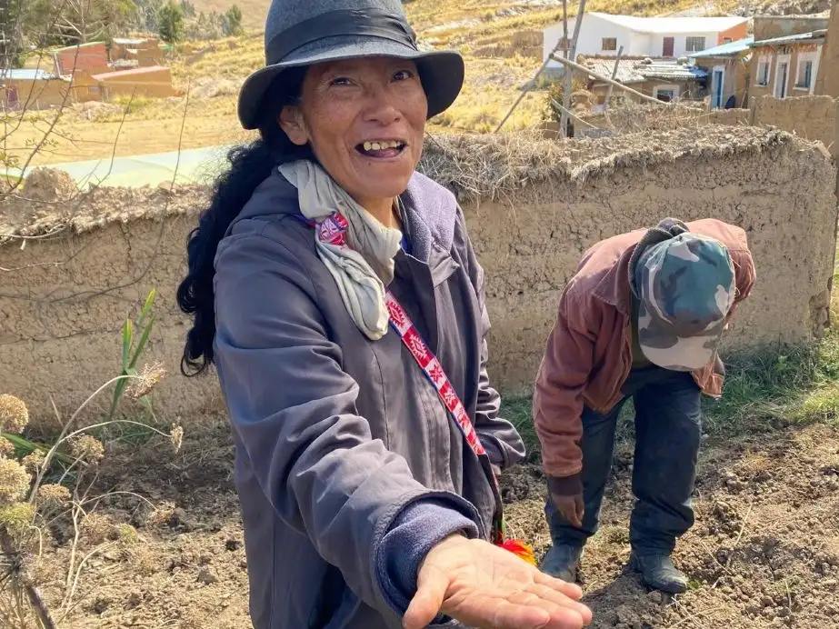 Seeds produced by indigenous women in Bolivia.