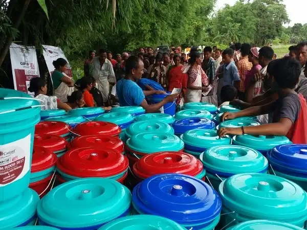 Asia - India - floods Assam 2017 - hygiene kits distribution