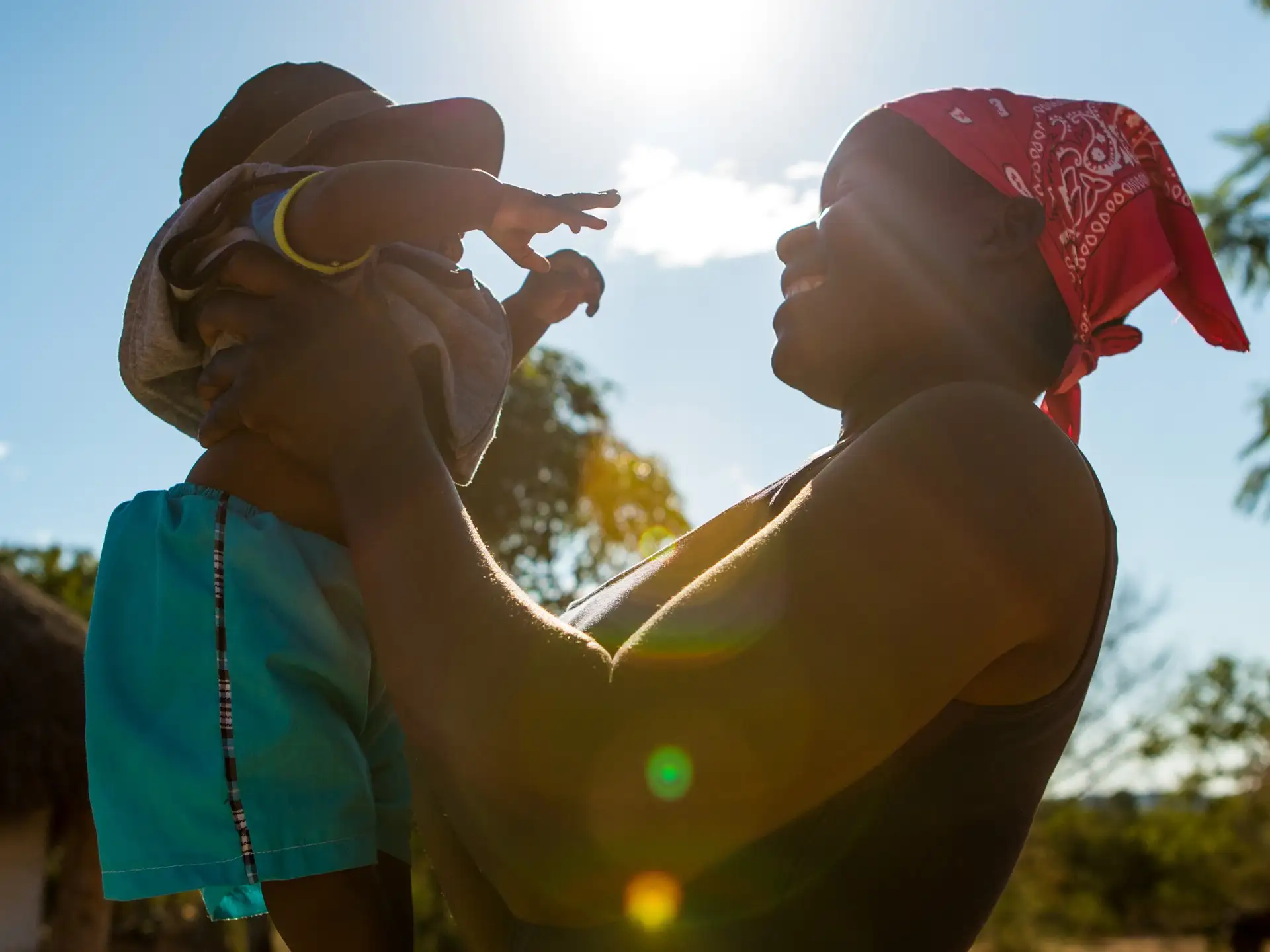 Healthy mum and baby